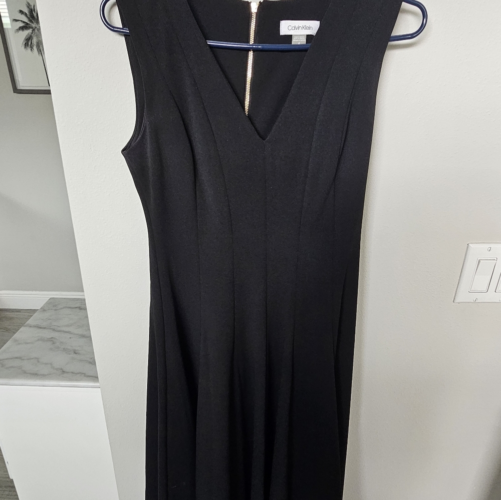 Calvin Klein Black fit and flare dress